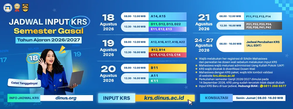 Jadwal Input KRS Semester Ganjil TA 2026/2027